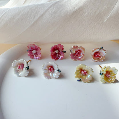 Ceramic Flower Earrings