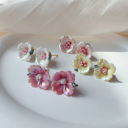 Ceramic Flower Earrings